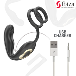 Ibiza Technology-Anello vibratore rotante teleguidato Wiggle · Anelli & Guaine per pene (immagine 5)