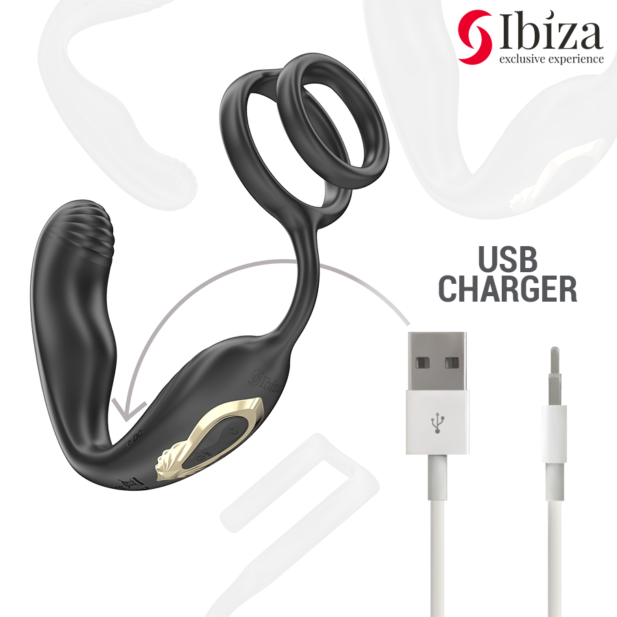 Ibiza Technology-Anello vibratore rotante teleguidato Wiggle · Anelli & Guaine per pene (immagine 5)