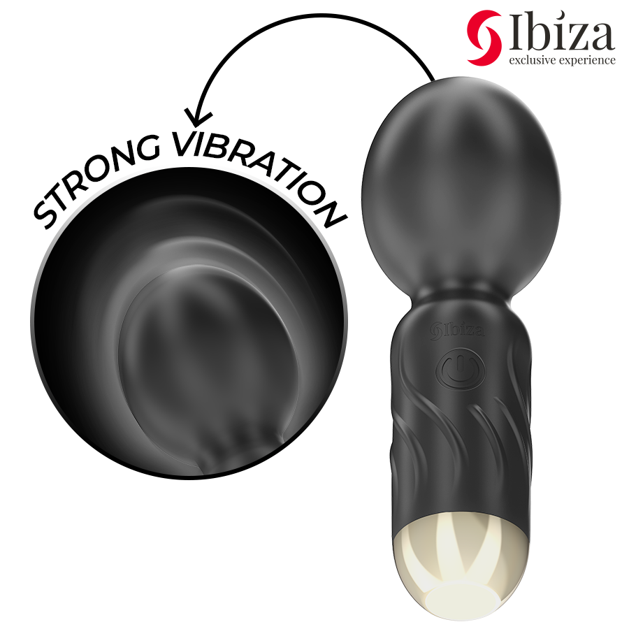 Ibiza-Pocket Wand Vibratore-Silicone, 10 velocità, Ricaricabile, USB — IBIZA TECHNOLOGY · Vibratori (immagine 3)