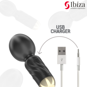 Ibiza-Pocket Wand Vibratore-Silicone, 10 velocità, Ricaricabile, USB — IBIZA TECHNOLOGY · Vibratori (immagine 5)