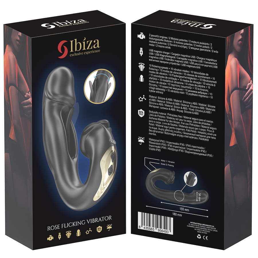Ibiza Technology-Rosa Vibratore Effetto Oscillante e Stimolante · Vibratori (imaginea 7)