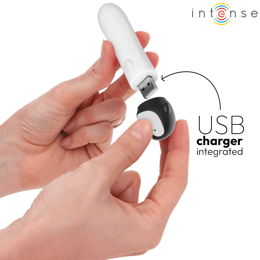Intense Fun Toys-Ricco Bullet Vibrante Forma Pinguino, Usb · Vibratori (imaginea 4)