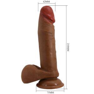 Baile Vibrators-Abel Dildo Realist 21 cm Mulatto-TPR, 5 velocità · Vibratori (imaginea 10)