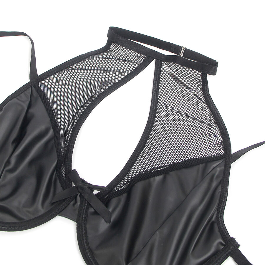 Subblime-957582 Set reggiseno e gonna in pelle Pu Nero 4 Subblime-957582 Set reggiseno e gonna in pelle Pu Nero · Lingerie sexy donna (imaginea 5)