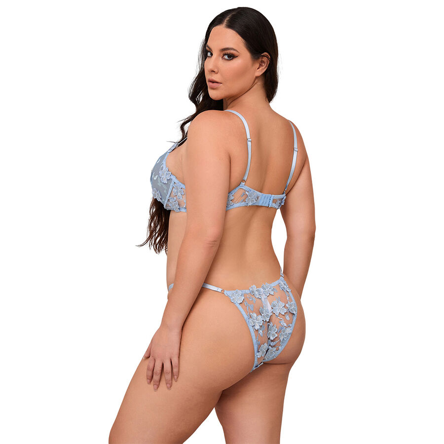 Subblime-957629 Set reggiseno e Mutandine ricamo floreale Blu 3 Subblime-957629 Set reggiseno e Mutandine ricamo floreale Blu · Lingerie sexy donna (imaginea 4)