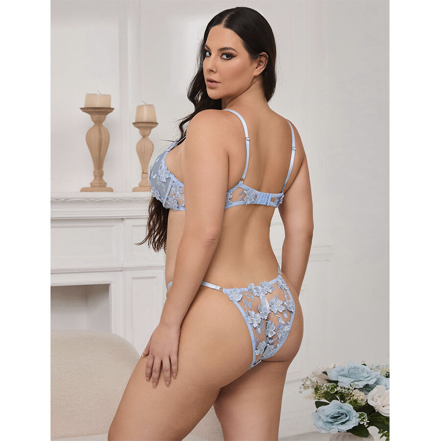 Subblime-957629 Set reggiseno e Mutandine ricamo floreale Blu 8 Subblime-957629 Set reggiseno e Mutandine ricamo floreale Blu · Lingerie sexy donna (imaginea 9)