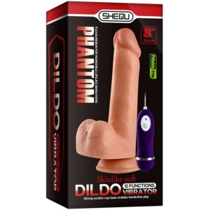 Shequ-Phantom Dildo Vibrante con Telecomando 20 cm-Silicone · Vibratori (immagine 6)