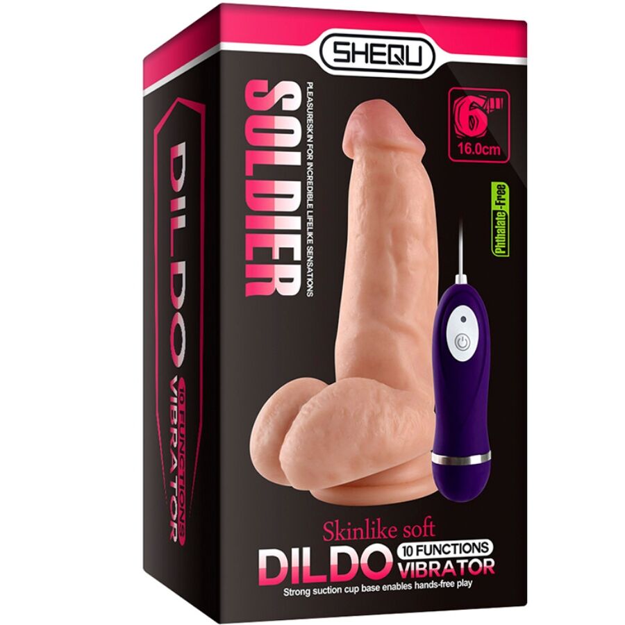 Shequ-Soldier Vibrator Dildo con telecomando 16 cm-Silicone · Vibratori (imaginea 7)