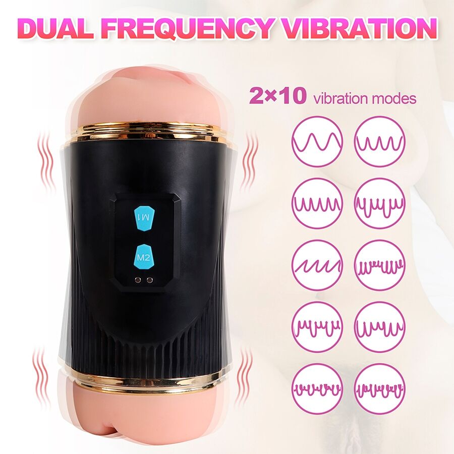 Shequ-Kay Masturbatore Doppia Bocca e Vagina con Vibrazione TPE 7 Shequ-Kay Masturbatore Doppia Bocca e Vagina con Vibrazione TPE · Masturbatori (immagine 7)