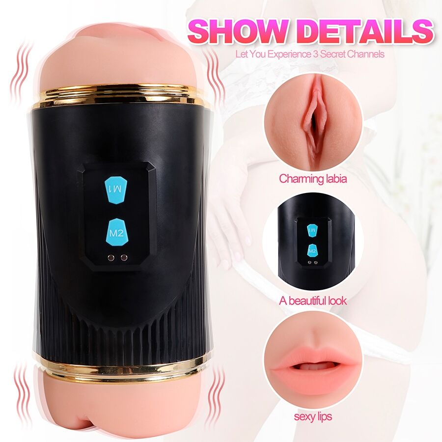 Shequ-Kay Masturbatore Doppia Bocca e Vagina con Vibrazione TPE 10 Shequ-Kay Masturbatore Doppia Bocca e Vagina con Vibrazione TPE · Masturbatori (immagine 10)