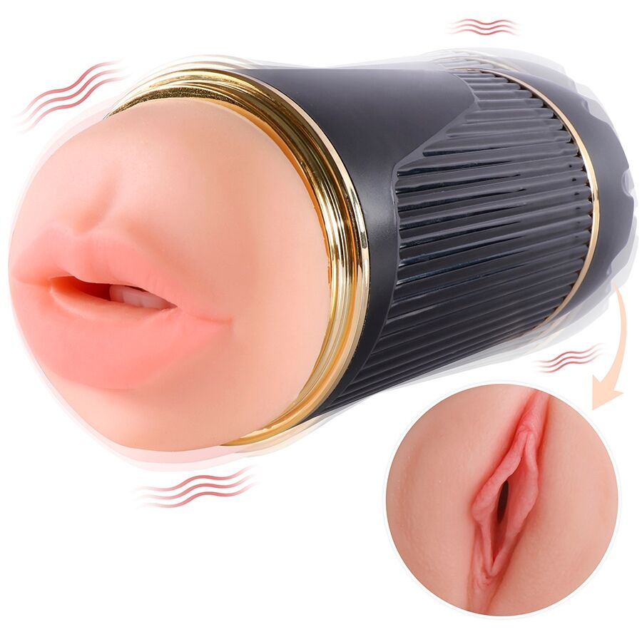Shequ-Kay Masturbatore Doppia Bocca e Vagina con Vibrazione TPE 1 Shequ-Kay Masturbatore Doppia Bocca e Vagina con Vibrazione TPE · Masturbatori