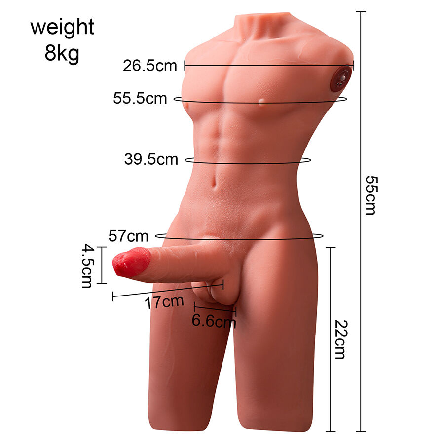 Xise-Torso Maschio Realistico Jason con Impulsi 55 cm 7 Xise-Torso Maschio Realistico Jason con Impulsi 55 cm · Bambole & Gonfiabili (imaginea 7)