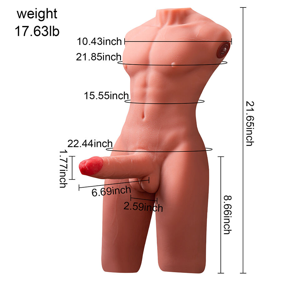 Xise-Torso Maschio Realistico Jason con Impulsi 55 cm 9 Xise-Torso Maschio Realistico Jason con Impulsi 55 cm · Bambole & Gonfiabili (imaginea 9)