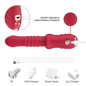 Armony Vibrators-Point a Vibrator Dildo Stimolatore Rosso-Silicone · Vibratori (imaginea 7)
