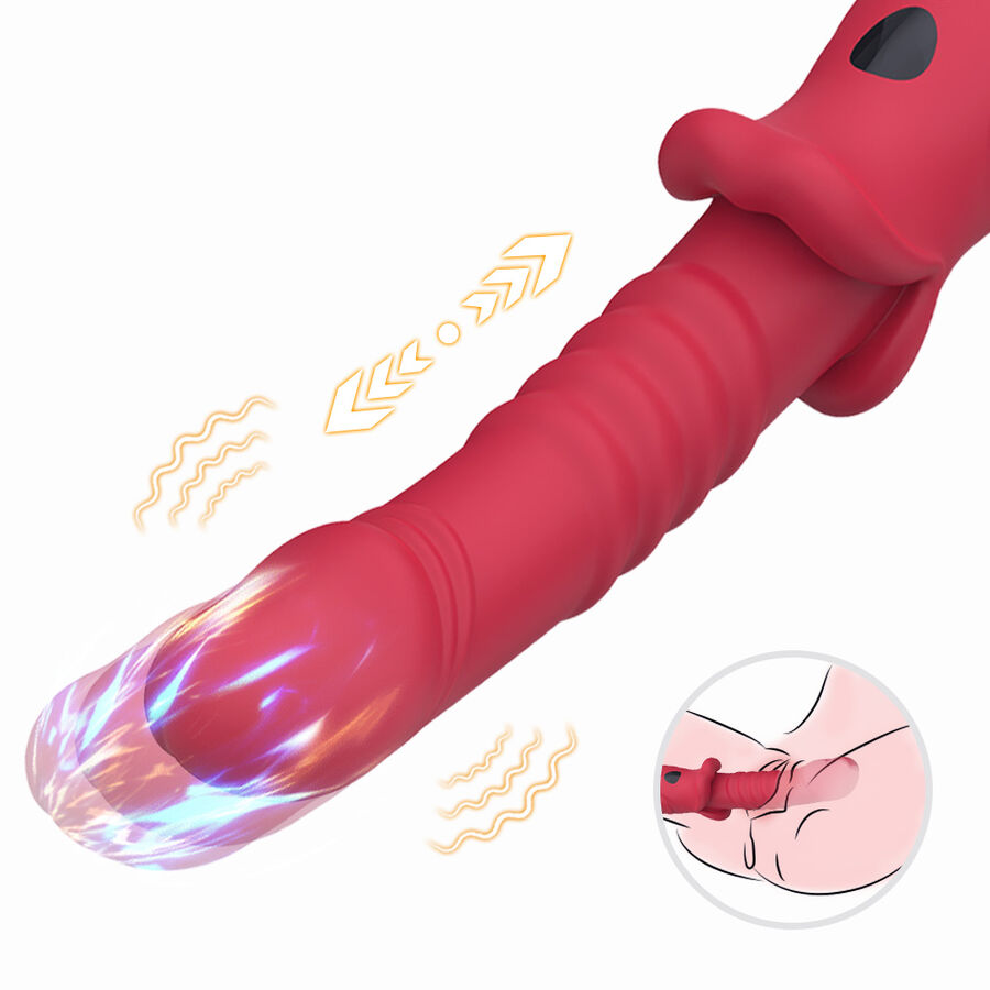 Armony Vibrators-Point a Vibrator Dildo Stimolatore Rosso-Silicone · Vibratori (imaginea 9)