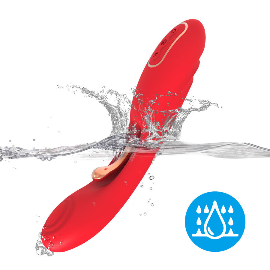 Armony Vibrators-Vibratore a lingua oscillante Rosso-Silicone, 7 · Vibratori (imaginea 5)