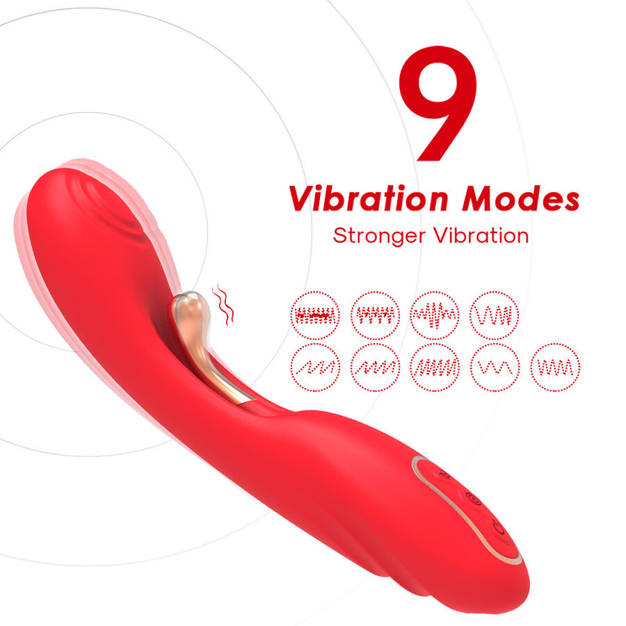 Armony Vibrators-Vibratore a lingua oscillante Rosso-Silicone, 7 · Vibratori (imaginea 4)
