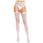 Leg Avenue-Calze con giarrettiere e cuori, bianchi · Lingerie sexy donna