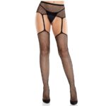 Leg Avenue Hosiery-Calze in pizzo con magliette incrociate · Lingerie sexy donna