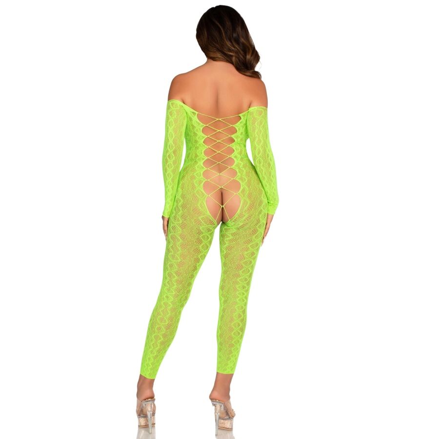 Leg Avenue Bodystockings-Bodystocking senza fondo in pizzo-Verde 2 Leg Avenue Bodystockings-Bodystocking senza fondo in pizzo-Verde · Lingerie sexy donna (imaginea 2)