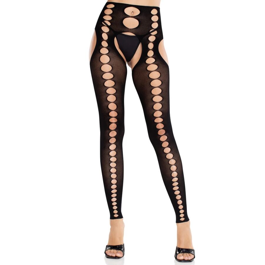 Leg Avenue Hosiery-Calze opache senza cuciture senza reggiseni neri
