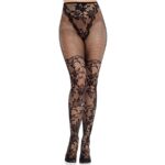 Leg Avenue Hosiery-Dahlia Calze Fino alla Coscia in Pizzo · Lingerie sexy donna