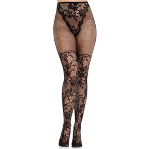 Leg Avenue Hosiery-Dahlia Calze Fino alla Coscia in Pizzo
