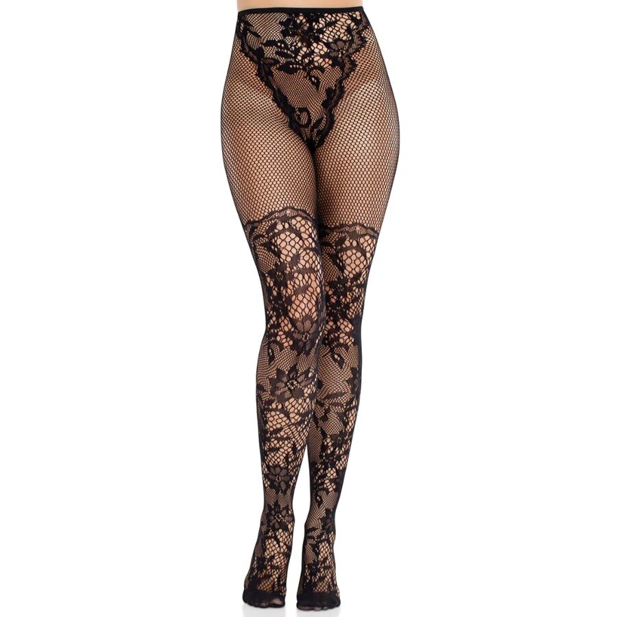 Leg Avenue Hosiery-Dahlia Calze Fino alla Coscia in Pizzo 1 Leg Avenue Hosiery-Dahlia Calze Fino alla Coscia in Pizzo · Lingerie sexy donna