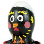 Condomerie-Preservativo Dipinto Manuale Pollo Nero-Latex · Preservativi divertenti