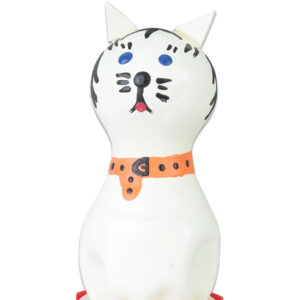 Condomerie-Preservativo Dipinto Manuale Gatto Bianca-Latex