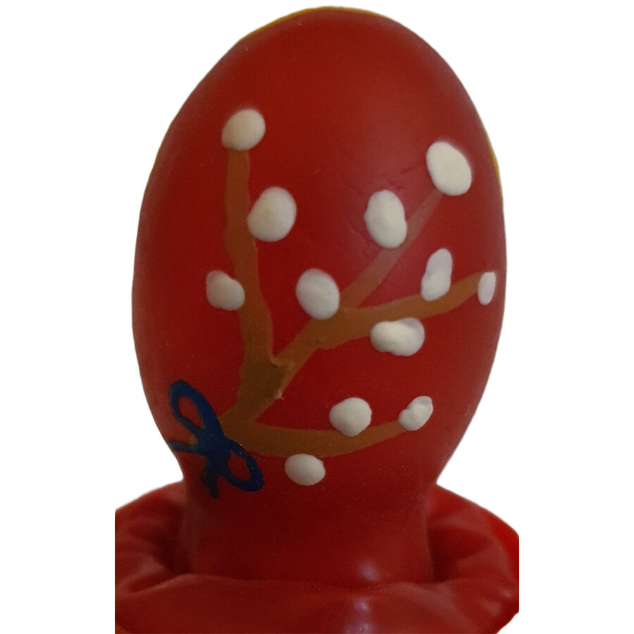Condomerie-Preservativo Dipinto Manuale Easter Egg Rosso-Latex