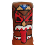 Condomerie-Preservativo dipinto manuale Tiki Totem-01-Latex · Preservativi divertenti