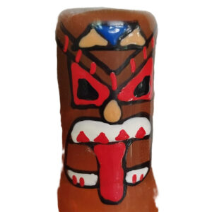 Condomerie-Preservativo dipinto manuale Tiki Totem-01-Latex