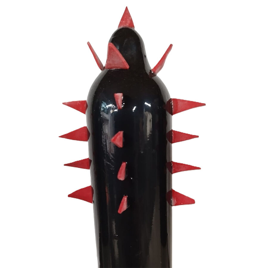 Condomerie-Preservativo Dipinto Manuale Black Cactus Xl-Latex 1 Condomerie-Preservativo Dipinto Manuale Black Cactus Xl-Latex · Preservativi divertenti