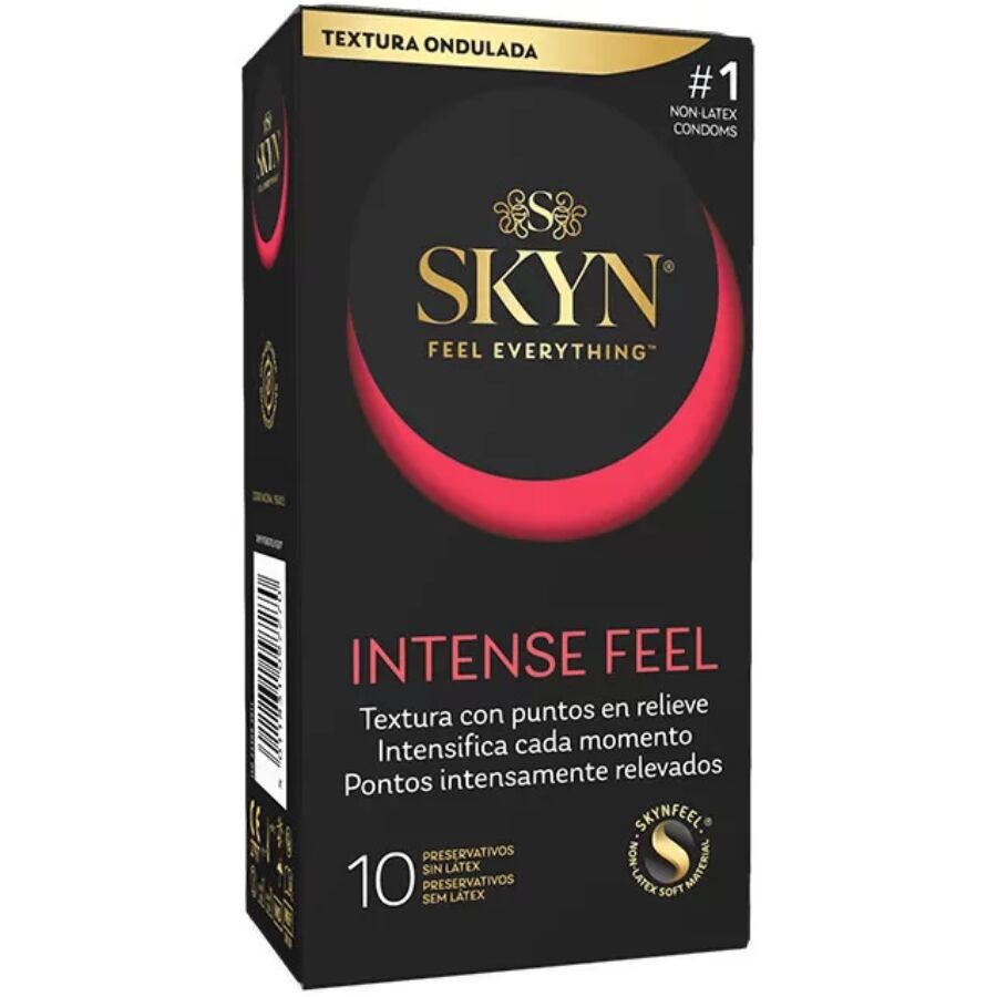 Skyn-Intense Feel Preservativi Textured senza Lattice con Design