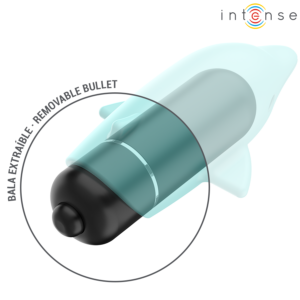 Intense Fun Toys-Echo Bullet Vibrant Dolphin Blu 8 X 4.7 cm · Vibratori (immagine 5)