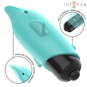 Intense Fun Toys-Echo Bullet Vibrant Dolphin Blu 8 X 4.7 cm · Vibratori (immagine 3)