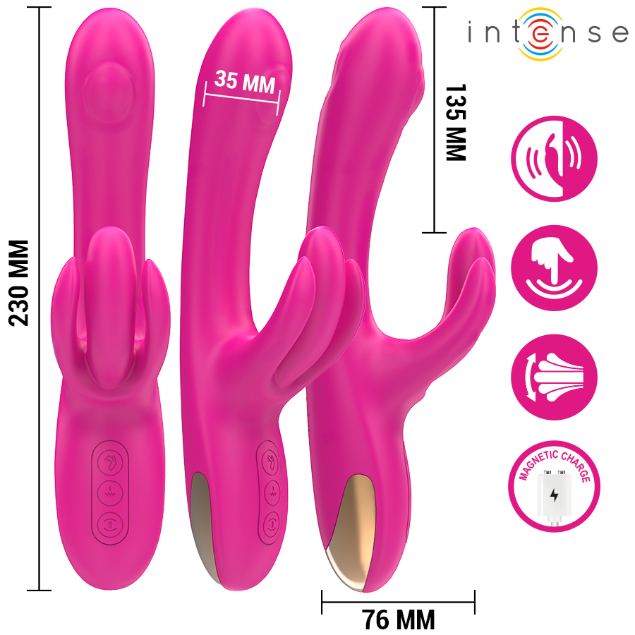 Intense High Tech-Britney Vibratore Rabbit Multifunzione 23 cm · Vibratori (immagine 2)