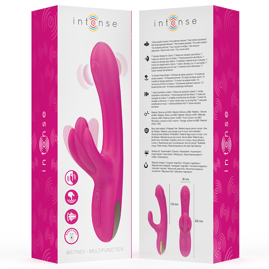 Intense High Tech-Britney Vibratore Rabbit Multifunzione 23 cm · Vibratori (immagine 7)