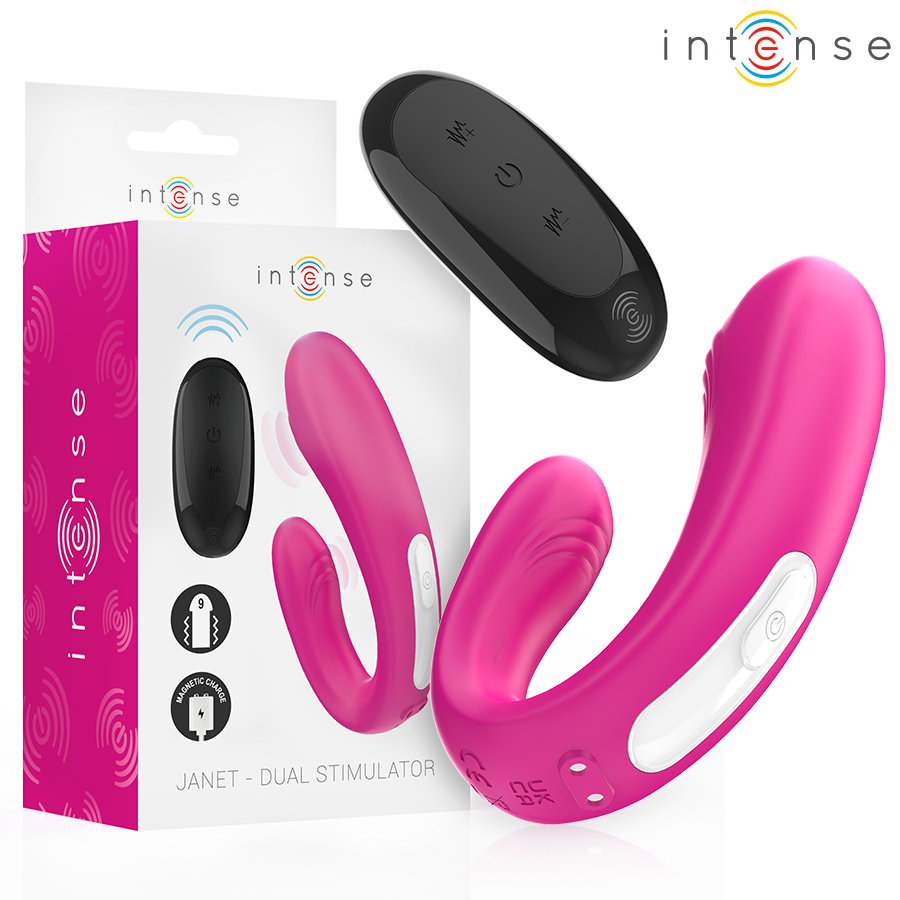 Intense Remote Control-Janet Doppio Stimolatore a Forma di U · Giocattoli per coppie