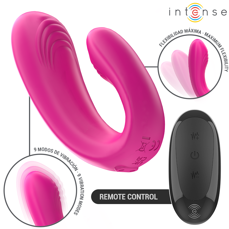 Intense Remote Control-Janet Doppio Stimolatore a Forma di U · Giocattoli per coppie (immagine 2)