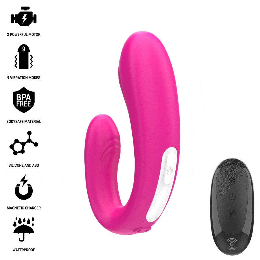 Intense Remote Control-Janet Doppio Stimolatore a Forma di U · Giocattoli per coppie (immagine 4)