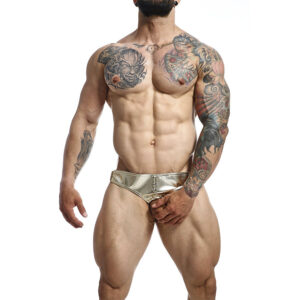 Mob-Dngeon Jockstrap con gli Anelli d'Oro, One Size-Metal · Intimo uomo