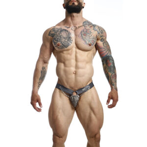 Mob-Dngeon Snap Jockstrap Grigio One Size-Metal · Intimo uomo