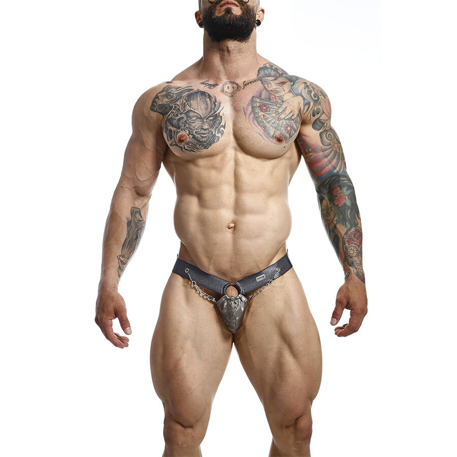 Mob-Dngeon Snap Jockstrap Grigio One Size-Metal