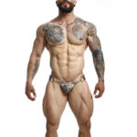 Mob-Dngeon Snap Jockstrap Grigio One Size-Pelle Ecologica · Intimo uomo