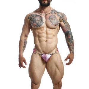 Mob-Dngeon Jockstrap Rosa One Size-Pelle Ecologica · Intimo uomo
