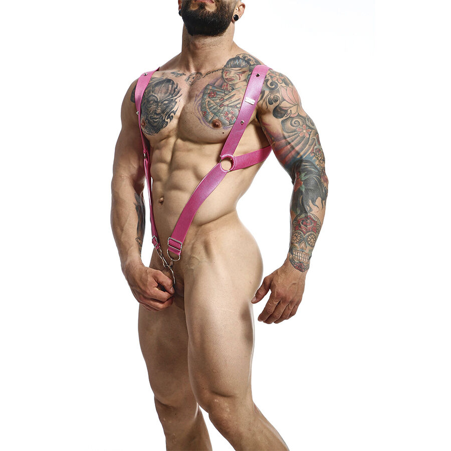 Mob-Dngeon Imbracatura Elastic Rosa, Posteriore Destro - One Size-Metal · Intimo uomo (imaginea 5)