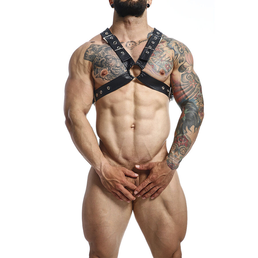 Mob-Dngeon Black Chain Harness One Size X-Metal