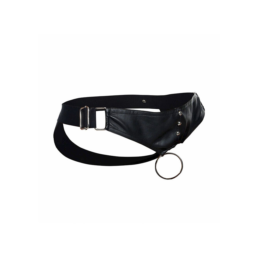 Mob-Dngeon Jockstrap con Anello per Pene One Size-Pelle Ecologica 3 Mob-Dngeon Jockstrap con Anello per Pene One Size-Pelle Ecologica · Intimo uomo (imaginea 3)